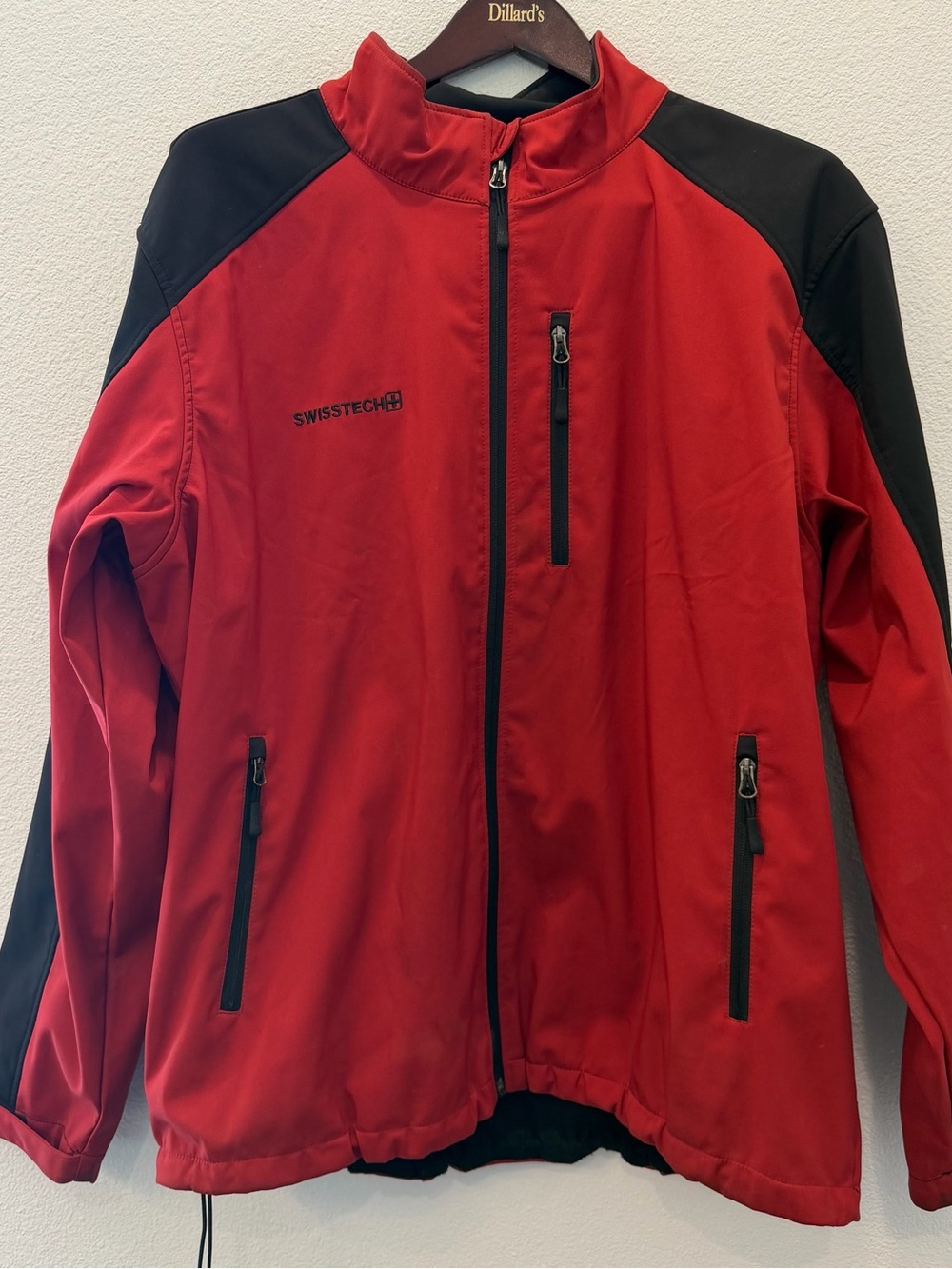 Swiss Tech Black Jacket with Red Cross Logo
